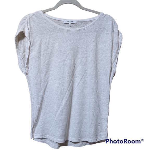Frame Denim Tops - 4/$25 Frame linen top t-shirt shell base layer summer white flaw large